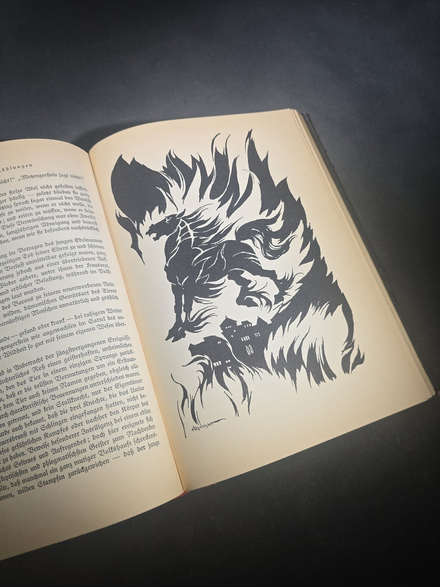 "Geheimnisvolle und Phantastische Erzahlungen" ("Mysterious and Fantastic Tales") Vintage German-Language Edgar Allan Poe Book, Illustrated by Arthur Rackham, Published by Deutsche Buch-Gemeinschaft, Berlin, Germany, 1930s