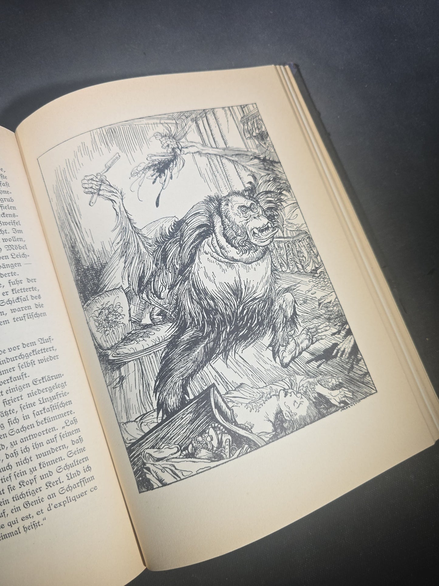 "Geheimnisvolle und Phantastische Erzahlungen" ("Mysterious and Fantastic Tales") Vintage German-Language Edgar Allan Poe Book, Illustrated by Arthur Rackham, Published by Deutsche Buch-Gemeinschaft, Berlin, Germany, 1930s