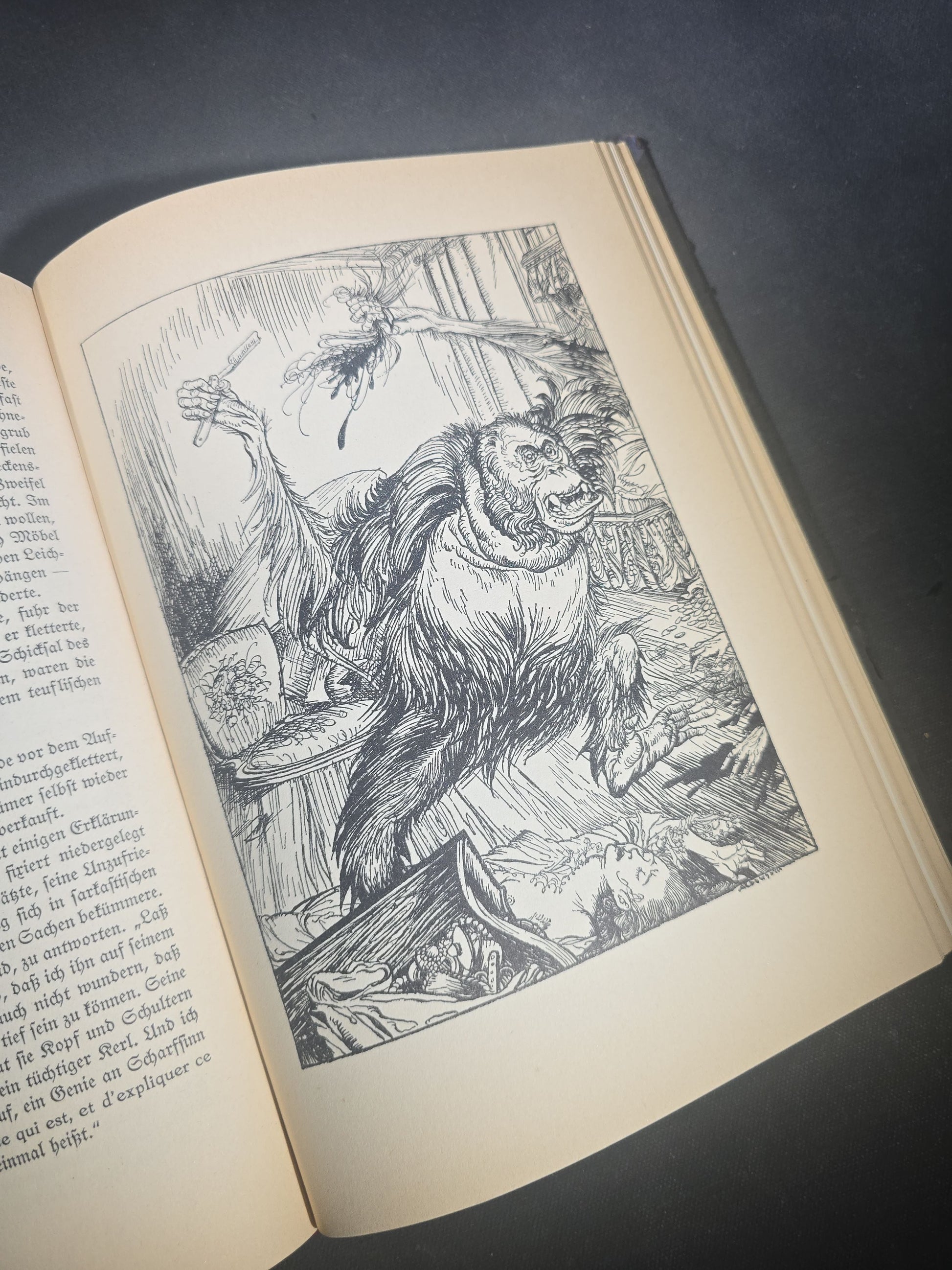 "Geheimnisvolle und Phantastische Erzahlungen" ("Mysterious and Fantastic Tales") Vintage German-Language Edgar Allan Poe Book, Illustrated by Arthur Rackham, Published by Deutsche Buch-Gemeinschaft, Berlin, Germany, 1930s