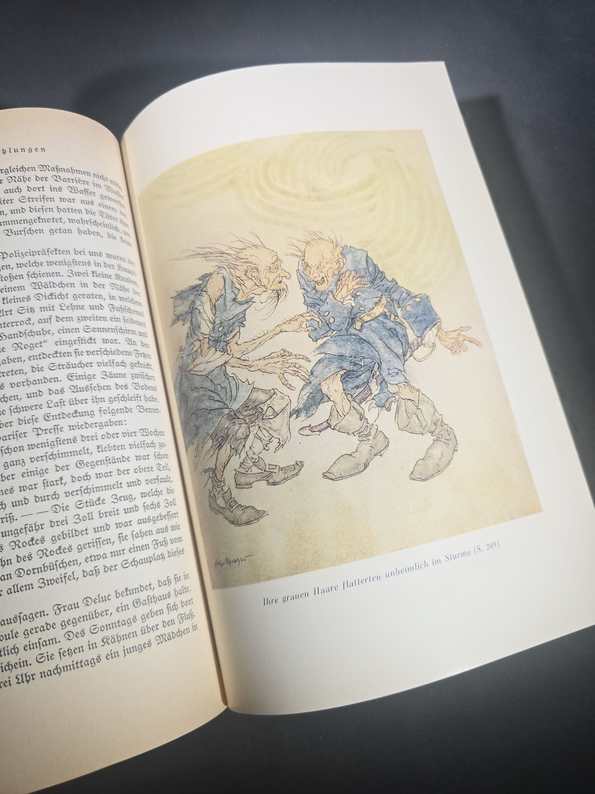 "Geheimnisvolle und Phantastische Erzahlungen" ("Mysterious and Fantastic Tales") Vintage German-Language Edgar Allan Poe Book, Illustrated by Arthur Rackham, Published by Deutsche Buch-Gemeinschaft, Berlin, Germany, 1930s
