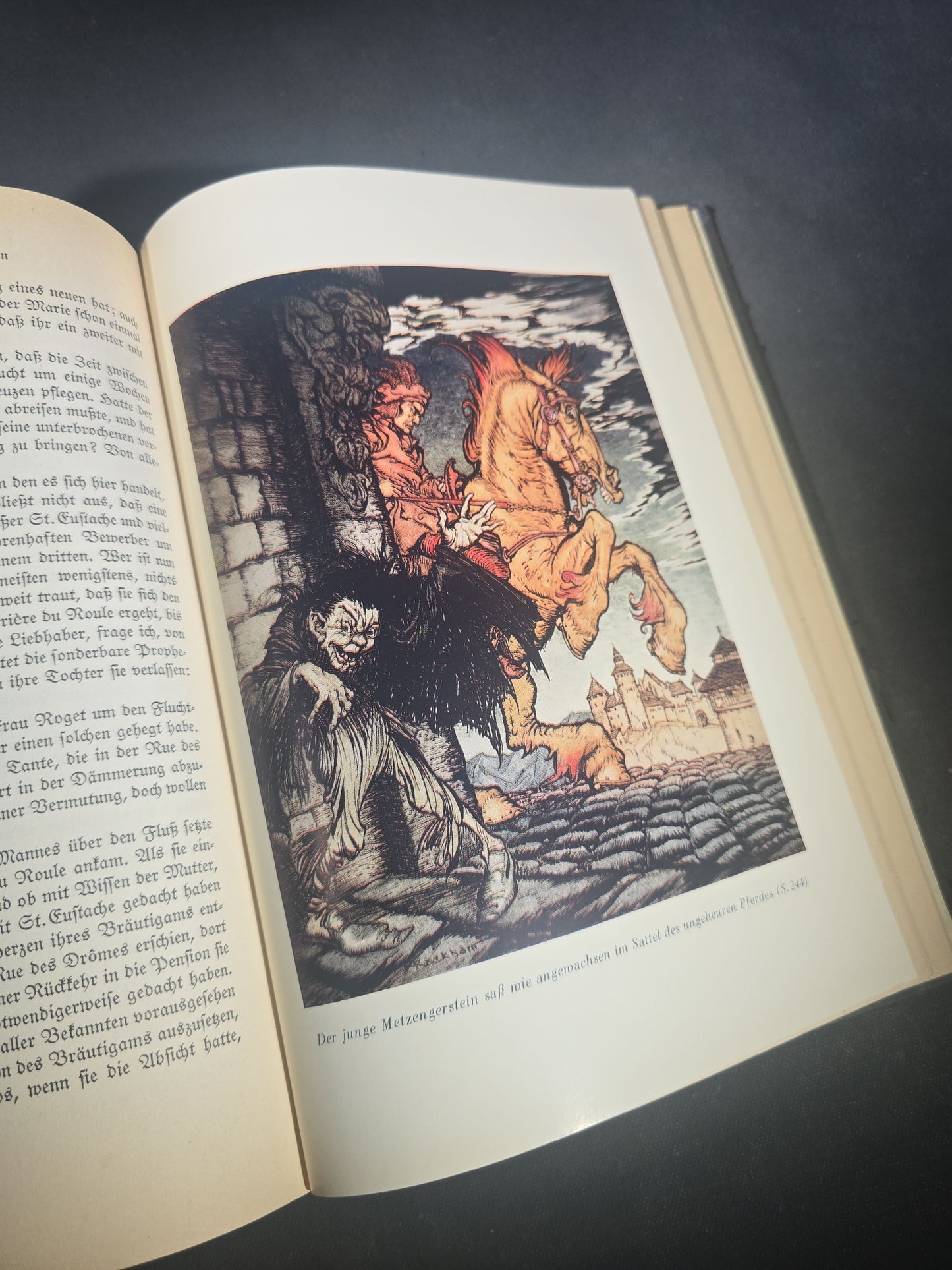 "Geheimnisvolle und Phantastische Erzahlungen" ("Mysterious and Fantastic Tales") Vintage German-Language Edgar Allan Poe Book, Illustrated by Arthur Rackham, Published by Deutsche Buch-Gemeinschaft, Berlin, Germany, 1930s