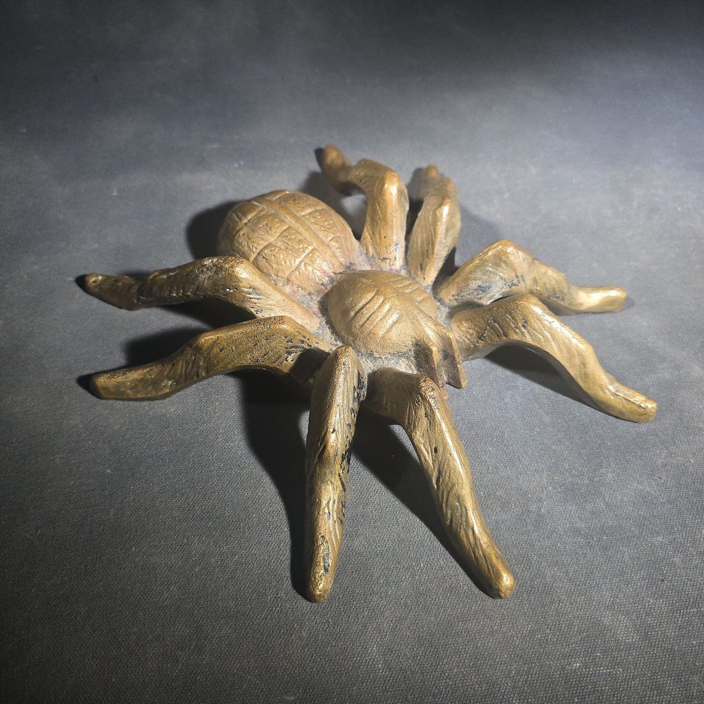 Vintage Cast Bronze Figural Tarantula Spider Sculpture