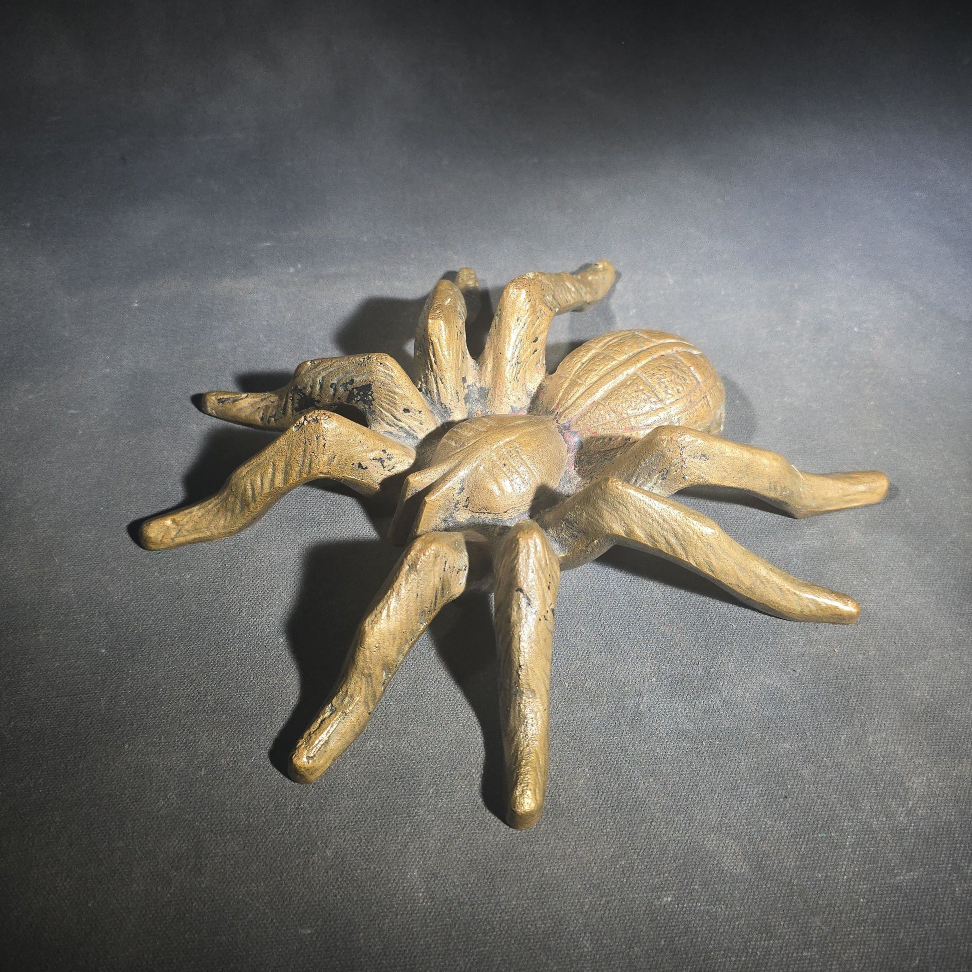 Vintage Cast Bronze Figural Tarantula Spider Sculpture