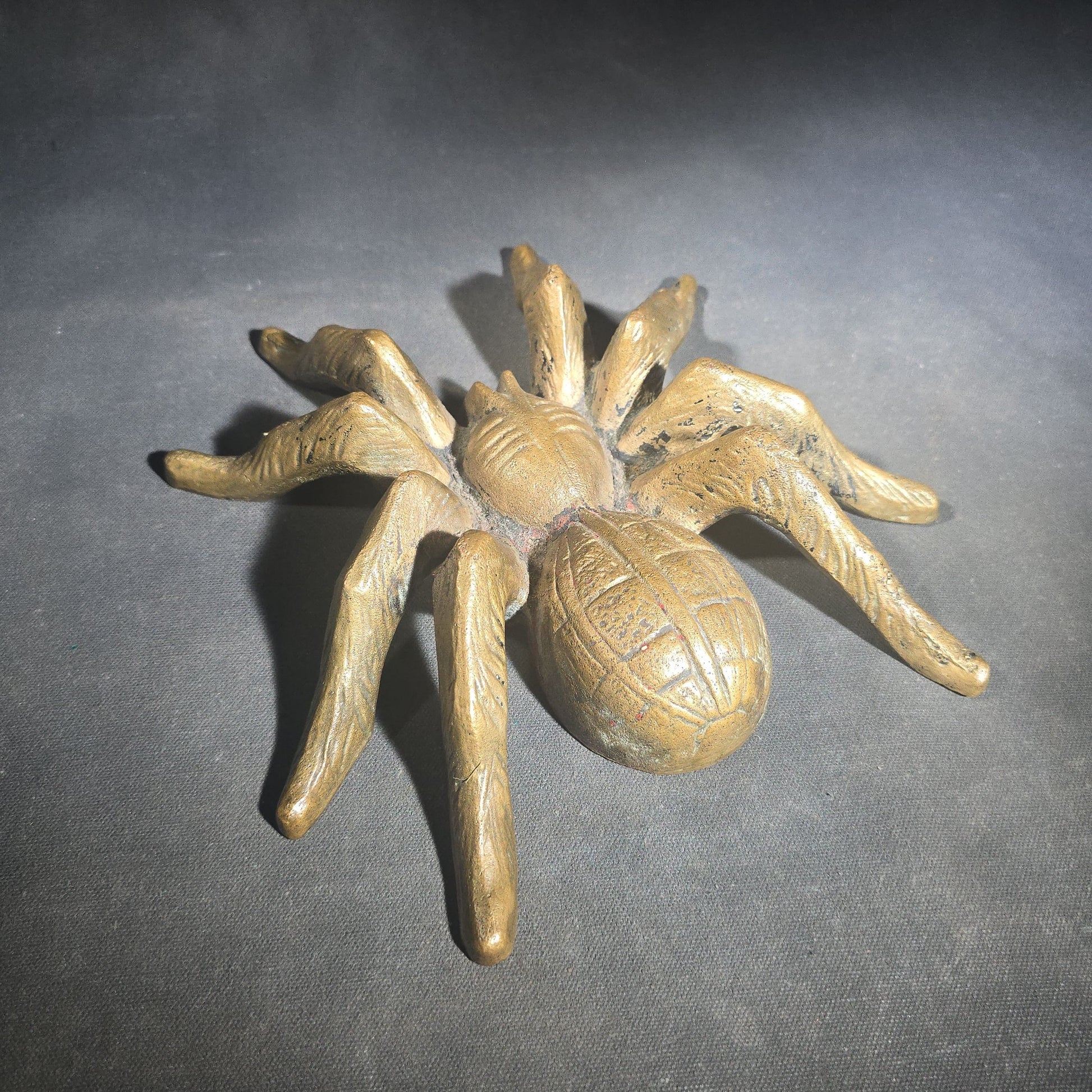 Vintage Cast Bronze Figural Tarantula Spider Sculpture