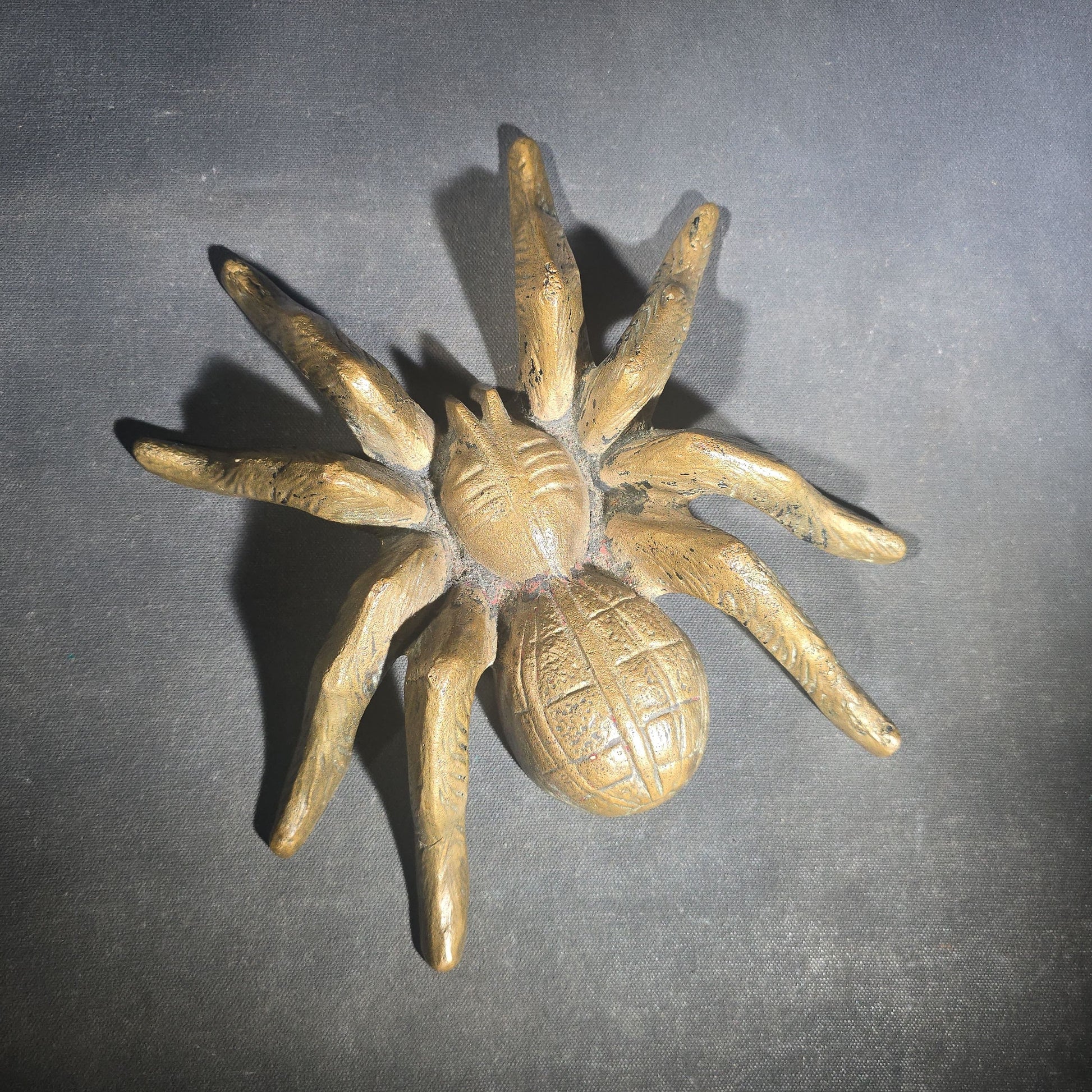 Vintage Cast Bronze Figural Tarantula Spider Sculpture