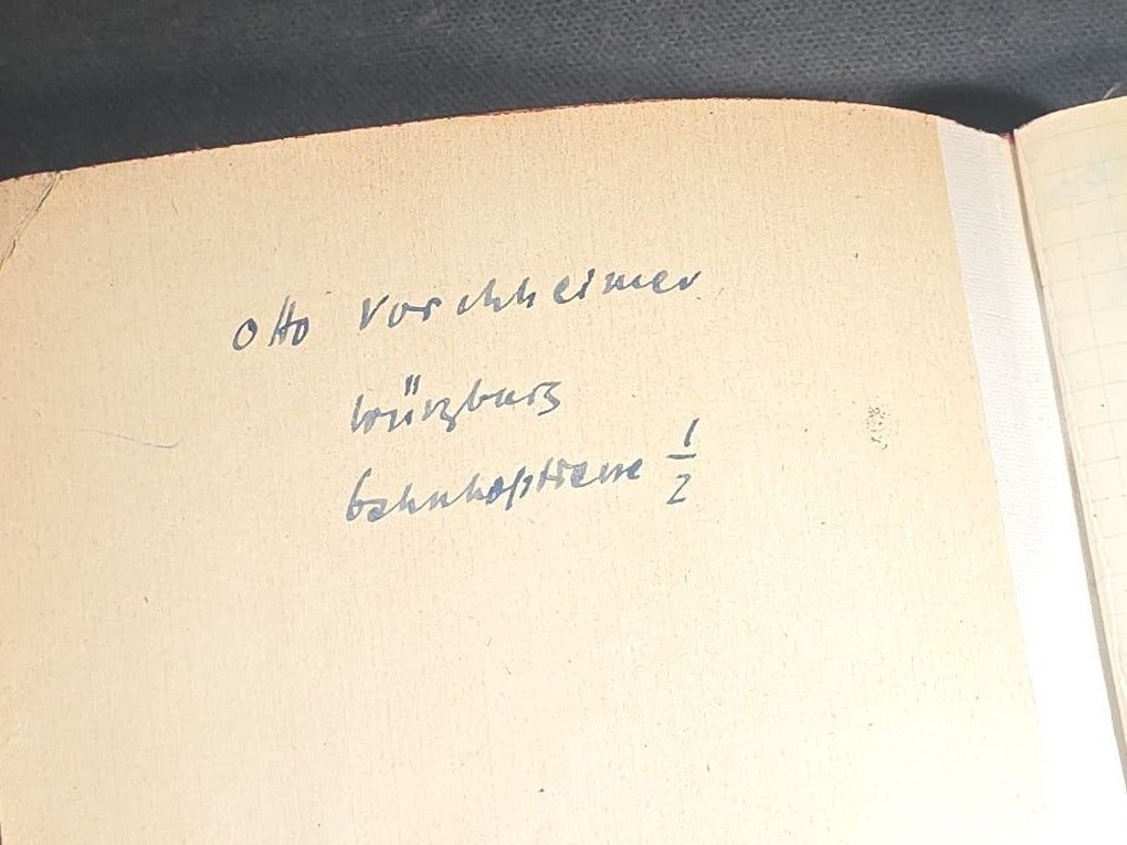 Antique Handwritten German-Language Personal Journal of Otto Vorchheimer, Würzburg, Germany, Circa 1928-1931, with Diary Entries, Philosophical Reflections, and Pencil Sketches