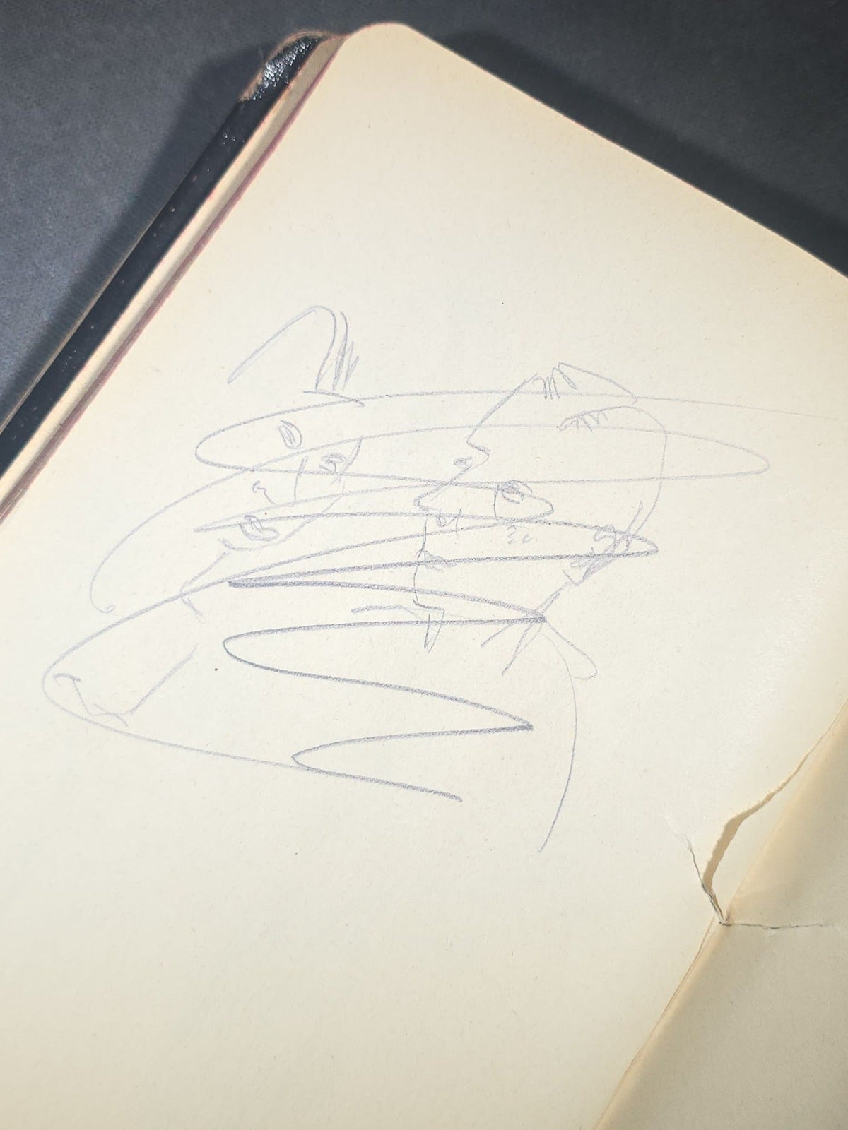Antique Handwritten German-Language Personal Journal of Otto Vorchheimer, Würzburg, Germany, Circa 1928-1931, with Diary Entries, Philosophical Reflections, and Pencil Sketches