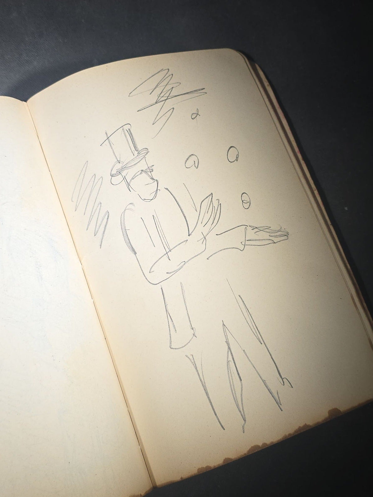 Antique Handwritten German-Language Personal Journal of Otto Vorchheimer, Würzburg, Germany, Circa 1928-1931, with Diary Entries, Philosophical Reflections, and Pencil Sketches