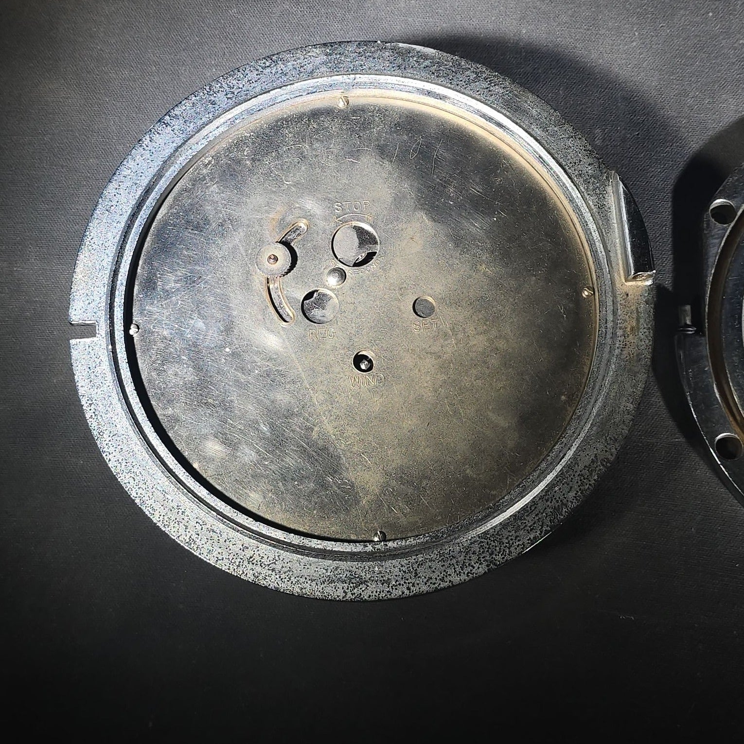 Vintage 1941 Chelsea Mark I U.S. Navy Deck Ship's Clock with Chrome Case, Serial No. 15093, Black Dial with Subsidiary Seconds