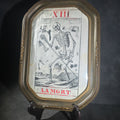 Lot 013 - Vintage Oversized Tarot Card Xiii Print "LA Mort" ("Death") with Skeleton and Scythe, Tarot De Marseille, Printed from Vintage Block, Framed, 14-7/8" W x 20-3/4" H