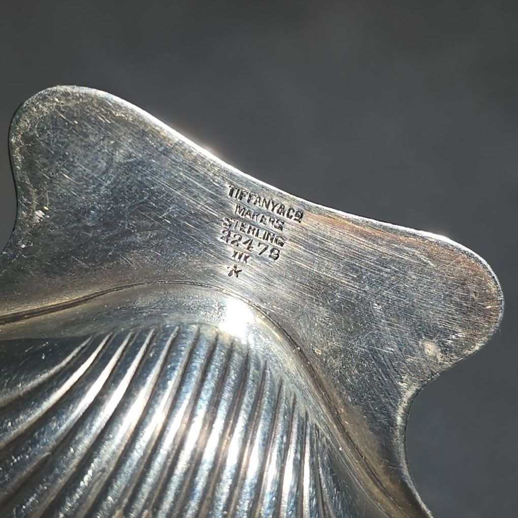 Trio of Vintage Tiffany & Co. Sterling Silver Scallop Shell Dishes, Monogrammed "S.D.H."