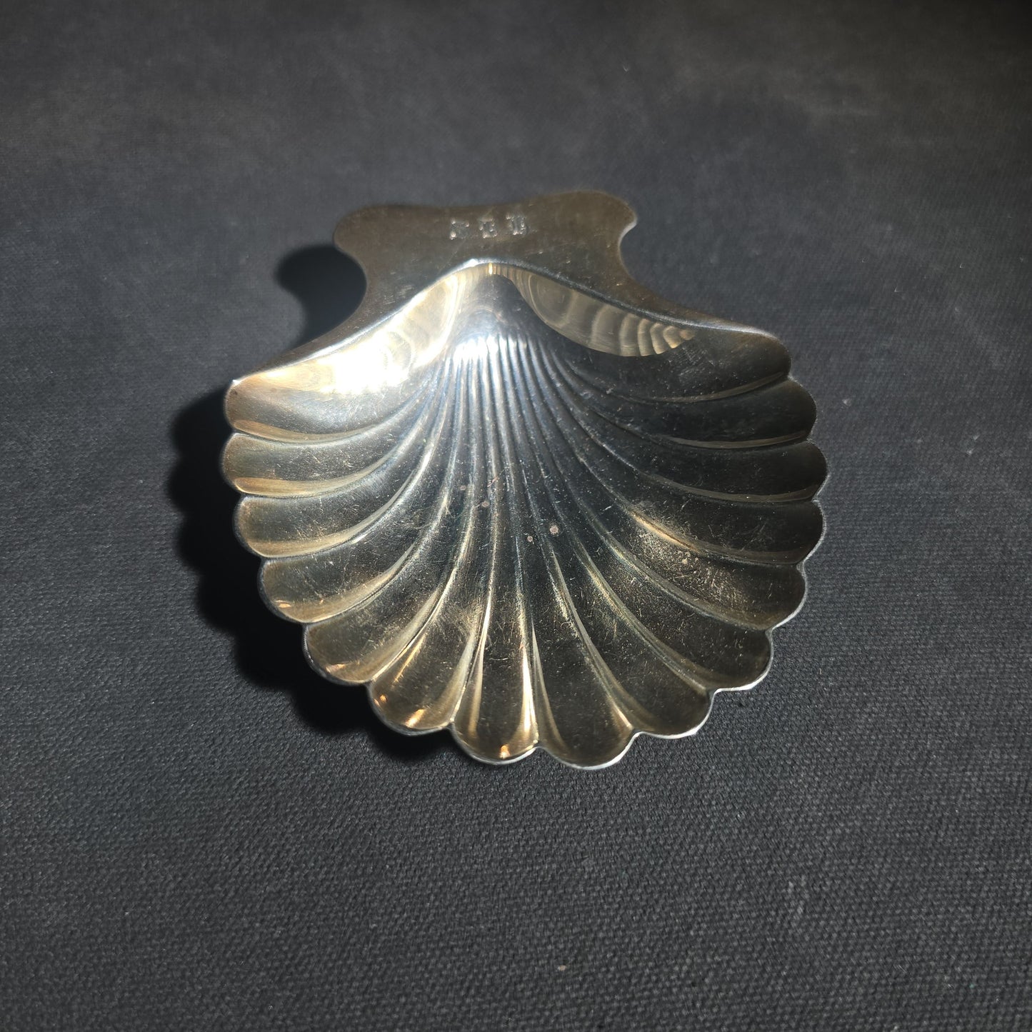 Trio of Vintage Tiffany & Co. Sterling Silver Scallop Shell Dishes, Monogrammed "S.D.H."