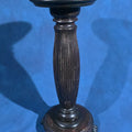 Lot 066 - Antique Ebonized Pedestal with Fluted Column and Paw Feet, 17-1/4" W x 36" H