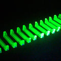 Lot 019 - Grouping of 14 Antique Uranium Glass Knife Rests, UV Reactive, Numbered