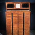 Lot 048 - Antique Dental Cabinet with Multi-Drawer Base and Glass-Front Upper Cabinets, Manufactured by Weber, 39" L x 58-3/8" H