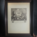 Lot 018 - Antique Framed Engraving Print, "The Bathos, or Manner of Sinking, in Sublime Paintings," By William Hogarth (English, 1697-1764), Allegorical Scene of Father Time Expiring, Published 1764, 13" W x 16-7/8" H