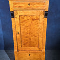 Lot 015 - Antique Biedermeier Birch Cabinet with Drawer, Shelved Interior, and Ebonized Accents, 30-1/4" L x 60-3/4" H