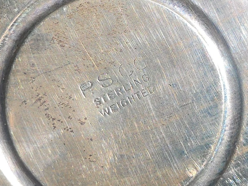 Pair of Vintage Weighted Sterling Silver Pedestal Compotes with Monograms