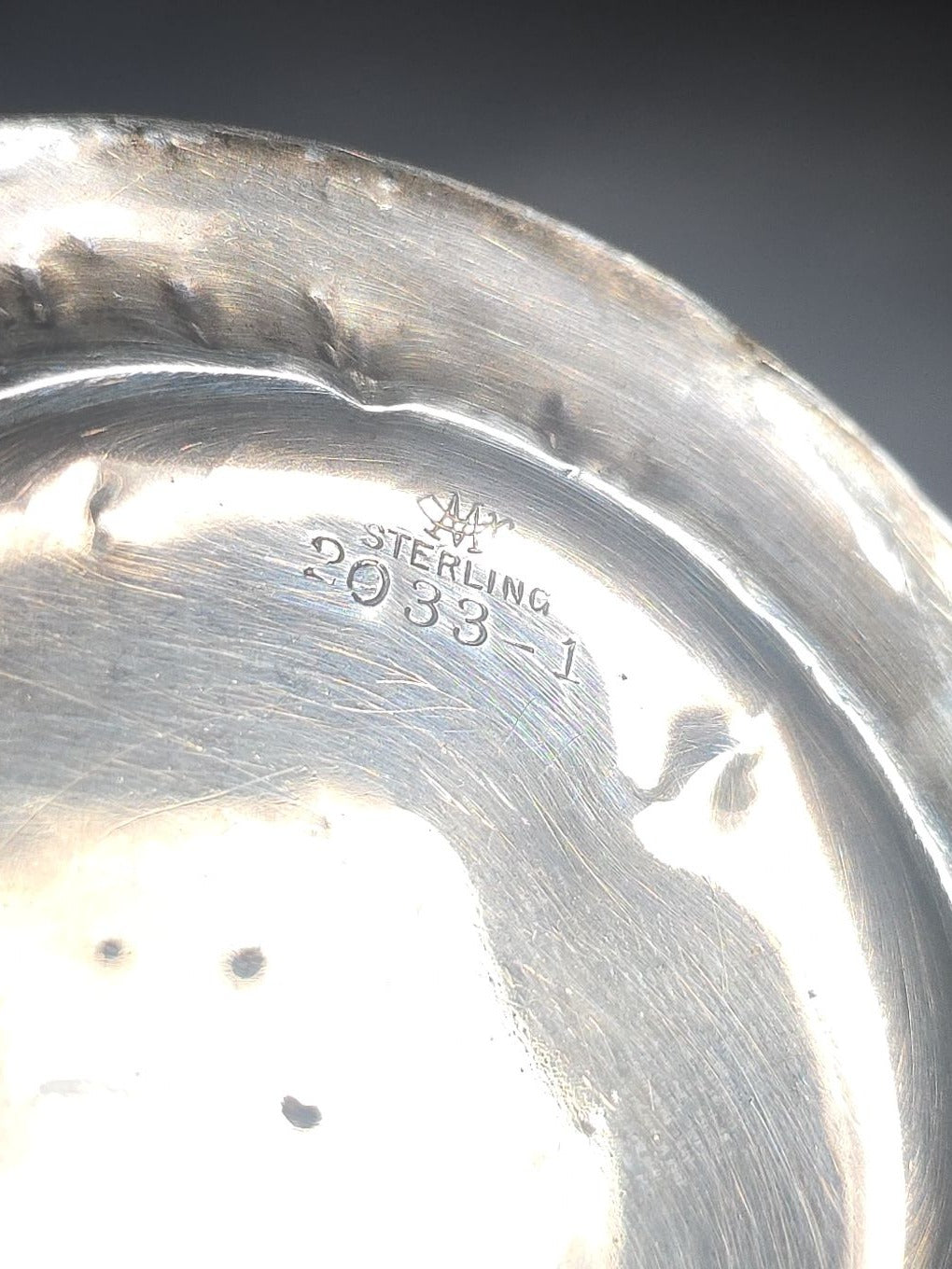 Pair of Vintage Weighted Sterling Silver Pedestal Compotes with Monograms