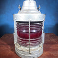Lot 119 - Vintage Red Fresnel Globe Signal Lantern, Manufactured by Dressel Railway Lamp and Signal Company, Arlington, New Jersey, 11" L x 15" H