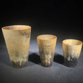 Lot 038 - Trio of Antique Horn Cups Including Souvenir Cup Inscribed Indian Head, N.H.