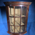 Lot 059 - Vintage Bow-Front Hanging Corner Cabinet with Nine-Pane Glazed Door, 26-3/4" H