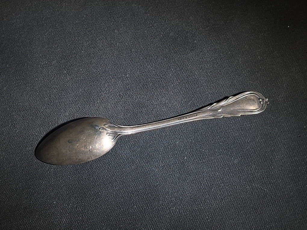 Grouping of Including Four Sterling Silver Spoons (92 g Total Weight), an 800 Silver Spoon (28 g), and German Silver Chatelaine Accessory