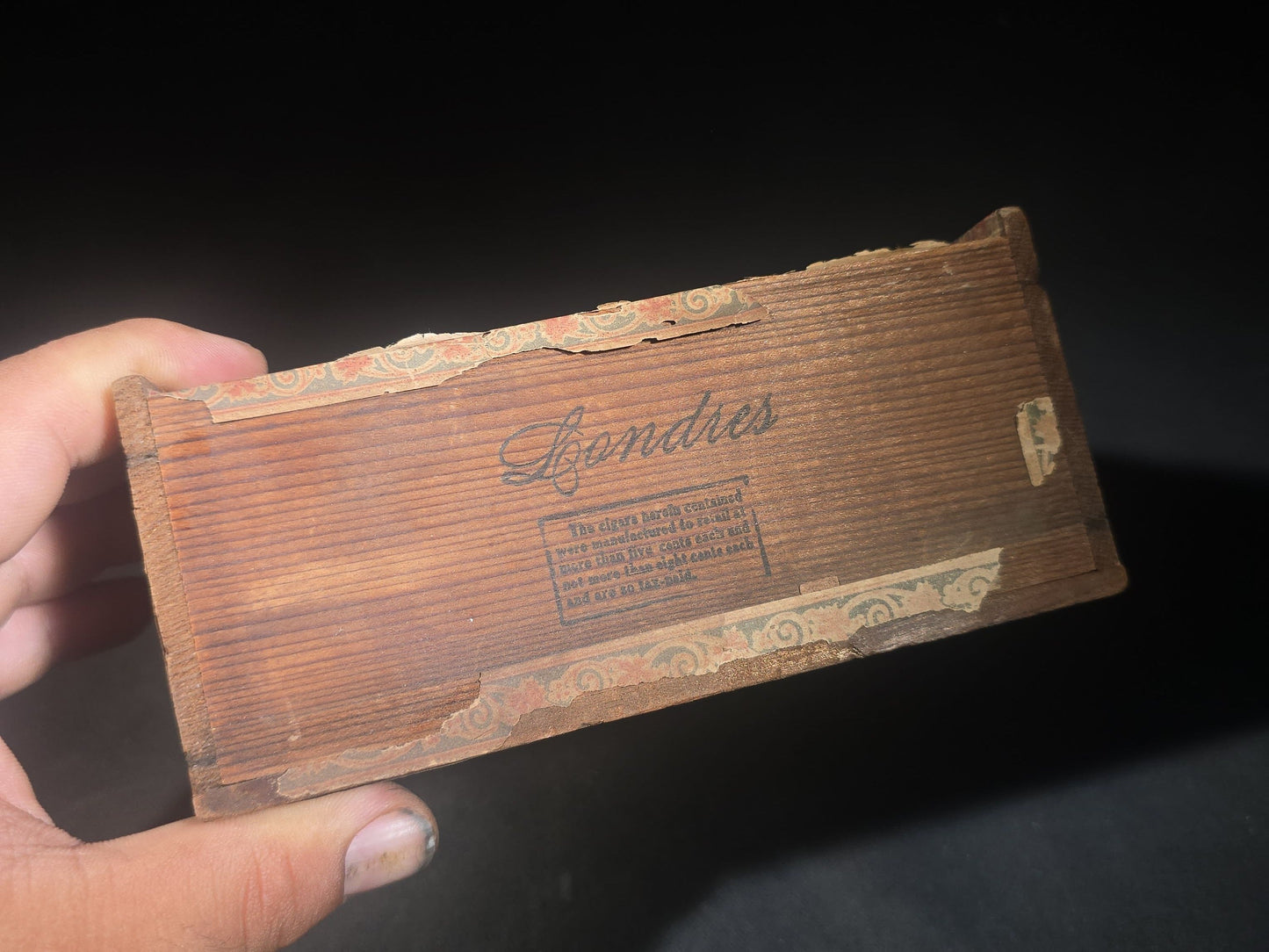 Pair of Antique Wooden Cigar Boxes including La Magnita Puritanos Finos by The Waldorf-Astoria Segar Co. and H.O. Walker's Say-So Cigar