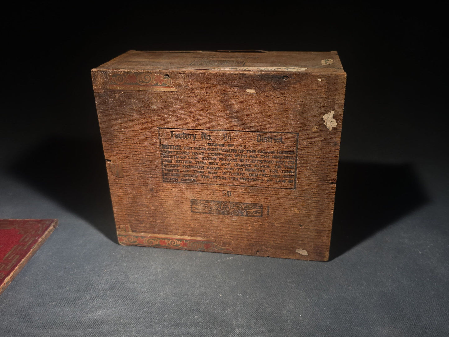 Pair of Antique Wooden Cigar Boxes including La Magnita Puritanos Finos by The Waldorf-Astoria Segar Co. and H.O. Walker's Say-So Cigar