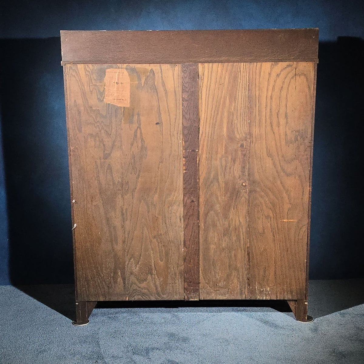 Antique Arts and Crafts Oak Open Bookcase with Gallery Rail, Manufactured by Larkin Co., Buffalo, New York