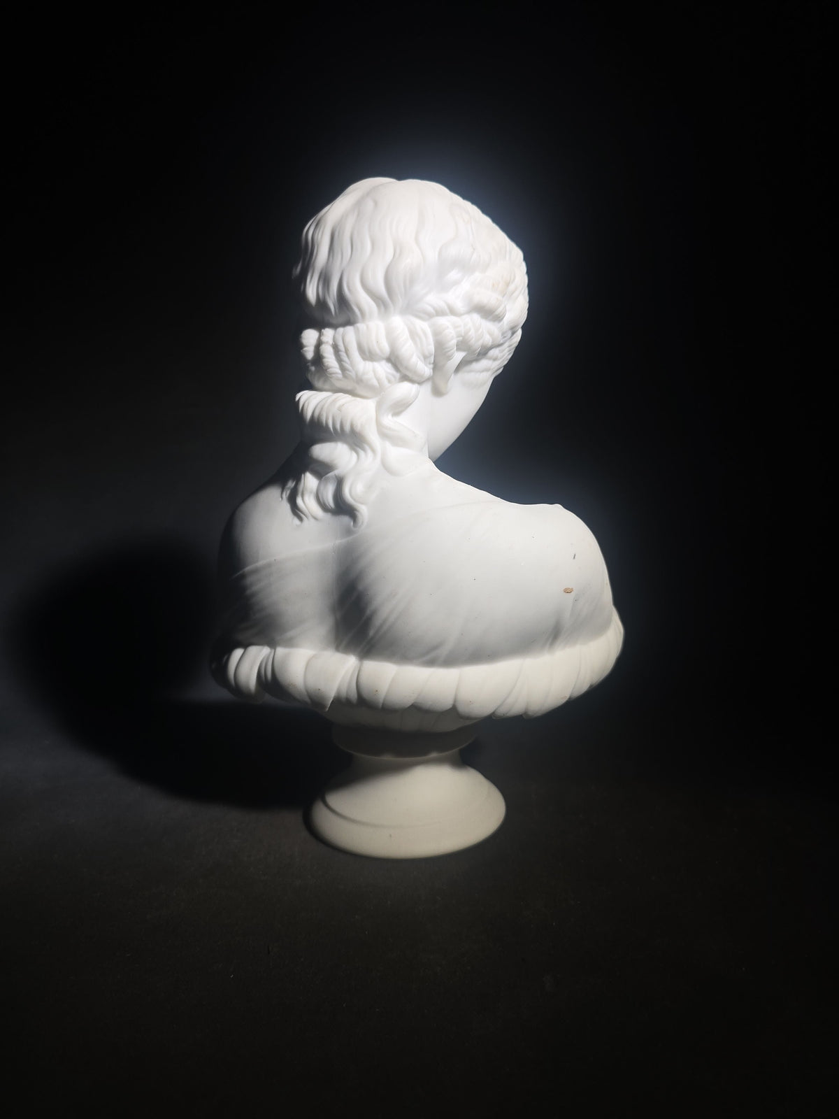 Vintage Parian Ware Bust of Clytie After the Antique Roman Marble in the British Museum