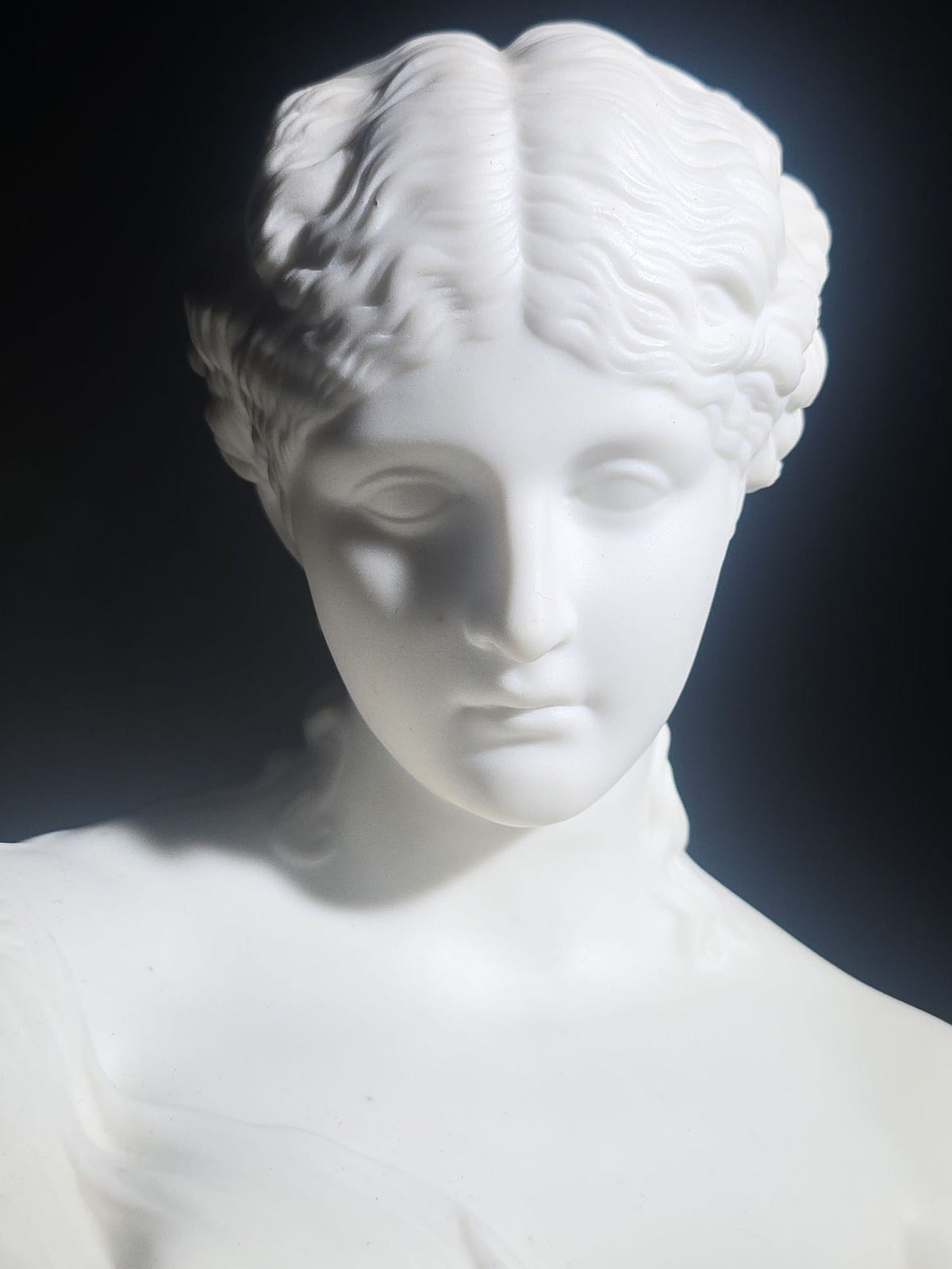 Vintage Parian Ware Bust of Clytie After the Antique Roman Marble in the British Museum