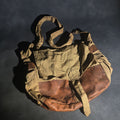 Lot 032 - Antique Canvas and Leather Shoulder Bag, World War I Era, 14" L