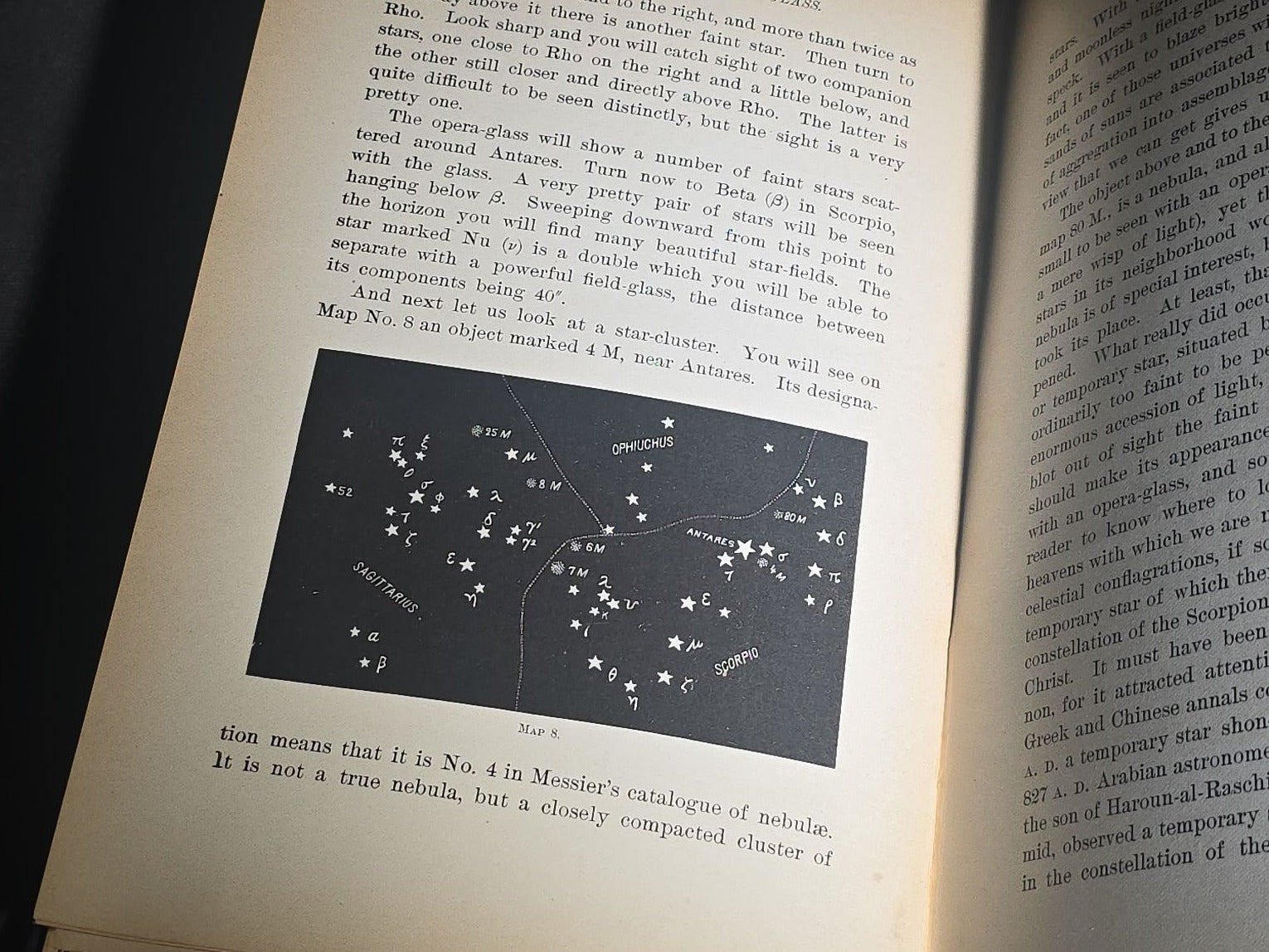 "Astronomy with an Opera-Glass" Antique Astronomy Book by Garrett P. Serviss, Eighth Edition with Appendix, Published by D. Appleton and Company, New York, 1910