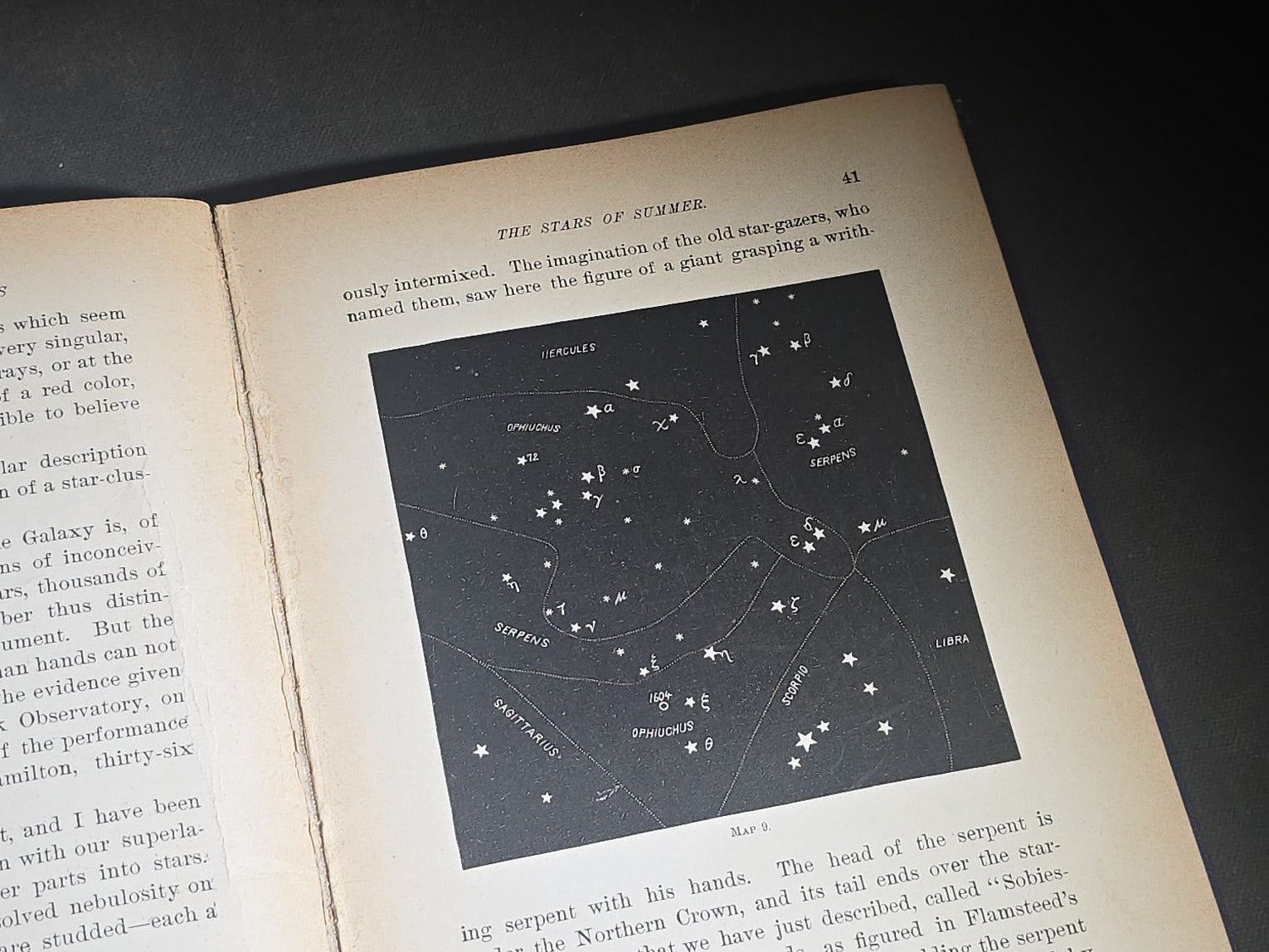"Astronomy with an Opera-Glass" Antique Astronomy Book by Garrett P. Serviss, Eighth Edition with Appendix, Published by D. Appleton and Company, New York, 1910