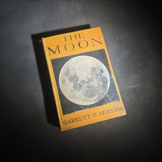 "The Moon: A Popular Treatise" Antique Astronomy Book by Garrett P. Serviss, Published by D. Appleton and Company, New York, 1907, with Laid-In Star Finder Advertisements