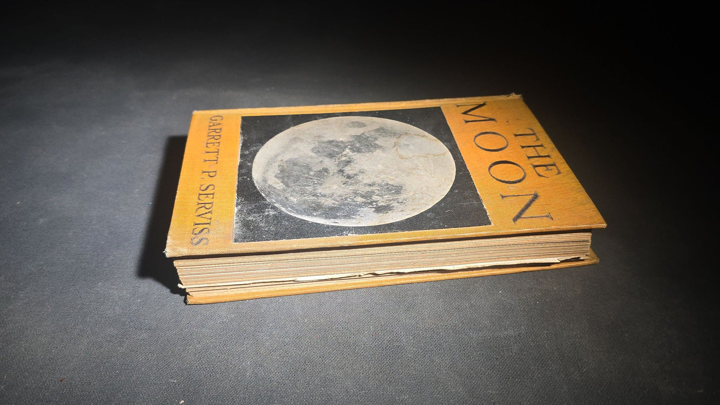"The Moon: A Popular Treatise" Antique Astronomy Book by Garrett P. Serviss, Published by D. Appleton and Company, New York, 1907, with Laid-In Star Finder Advertisements