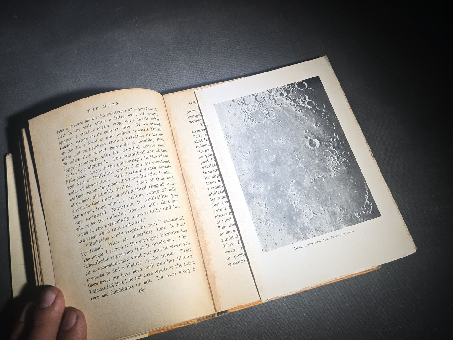 "The Moon: A Popular Treatise" Antique Astronomy Book by Garrett P. Serviss, Published by D. Appleton and Company, New York, 1907, with Laid-In Star Finder Advertisements