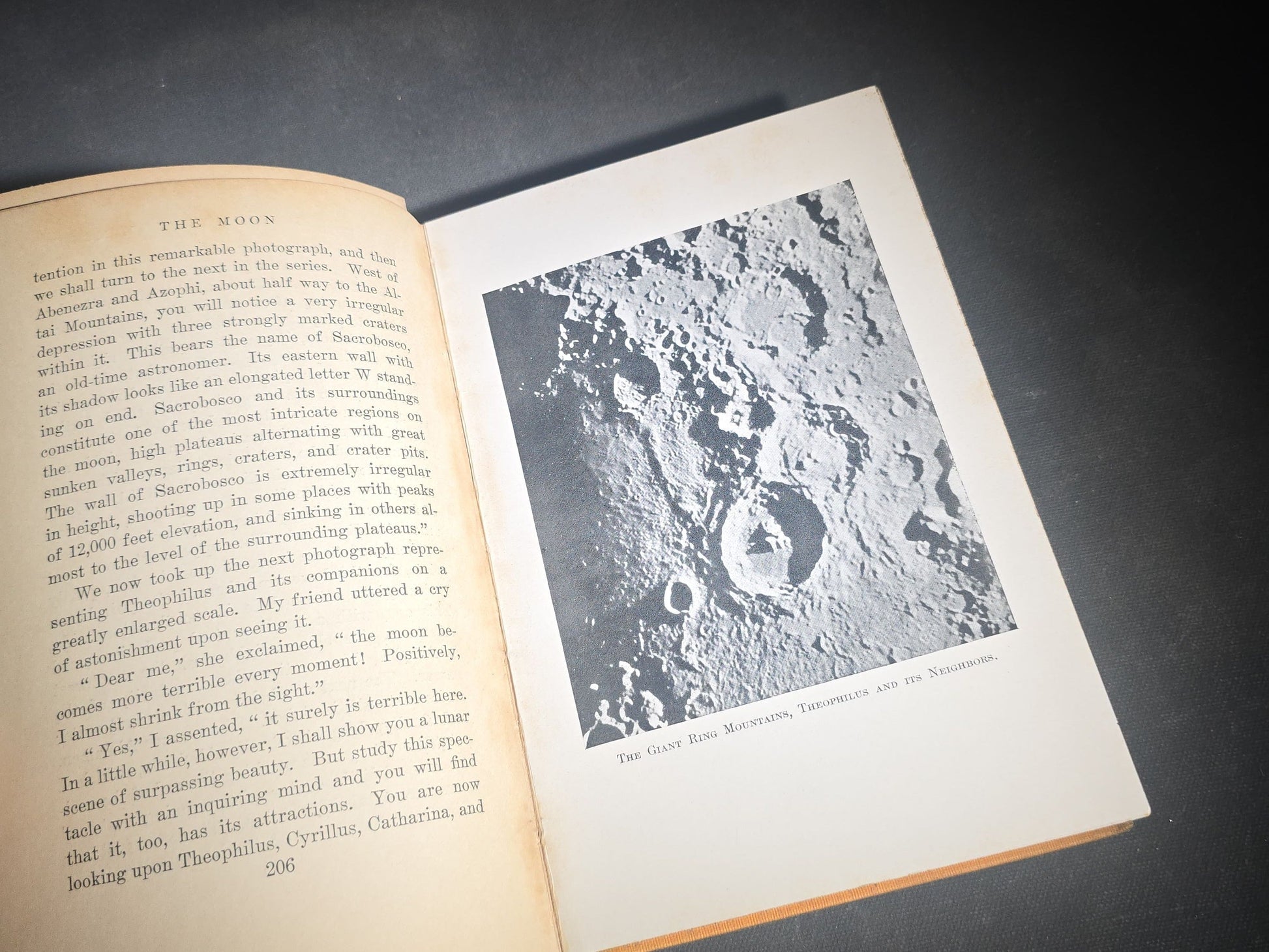 "The Moon: A Popular Treatise" Antique Astronomy Book by Garrett P. Serviss, Published by D. Appleton and Company, New York, 1907, with Laid-In Star Finder Advertisements