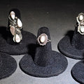 Lot 041 - Grouping of Five Vintage Navajo Silver and Mother of Pearl Rings Including a Four-Stone Ring by Les Hill, Sizes Four Through Seven, Total Weight 16.77 g