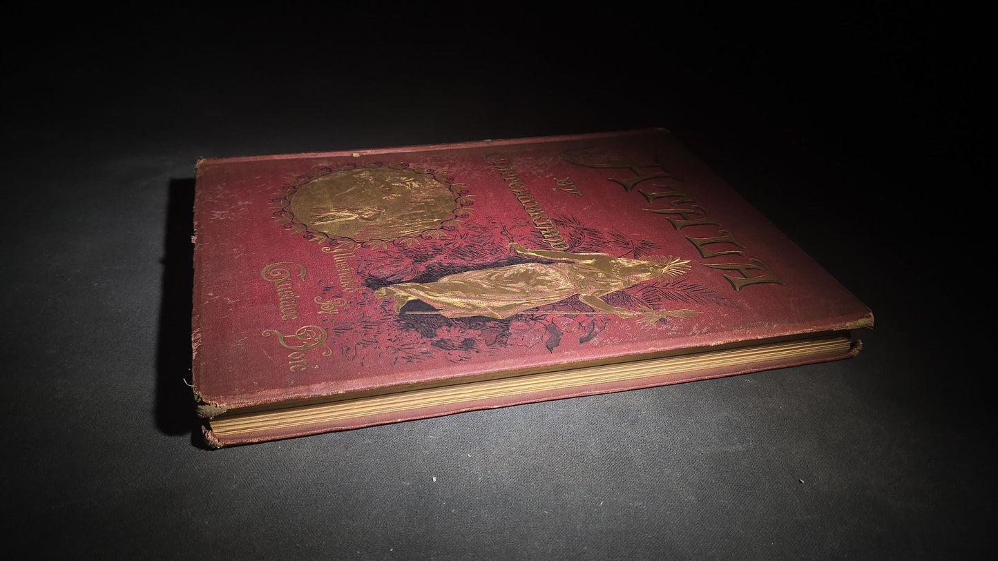 "Atala" Antique Illustrated Book by Chateaubriand, Illustrated by Gustave Dore, Translated by James Spence Harry, Published by Cassell & Company Limited, New York, 1884