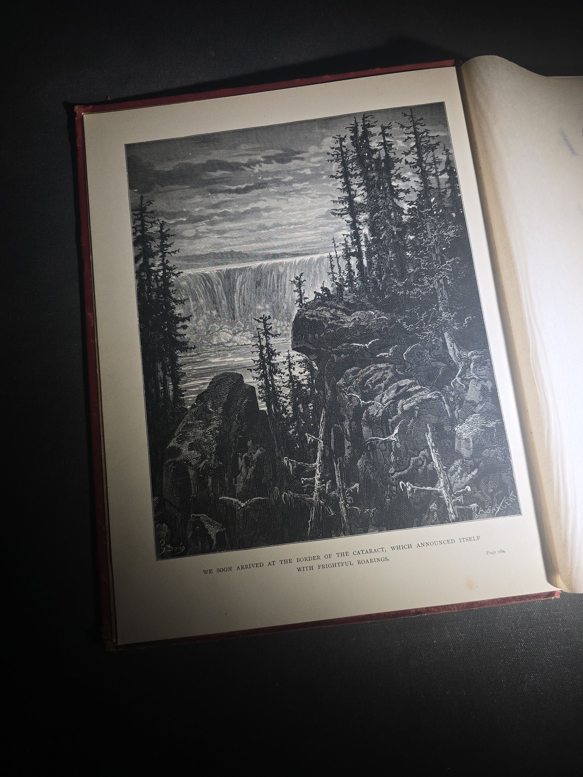"Atala" Antique Illustrated Book by Chateaubriand, Illustrated by Gustave Dore, Translated by James Spence Harry, Published by Cassell & Company Limited, New York, 1884