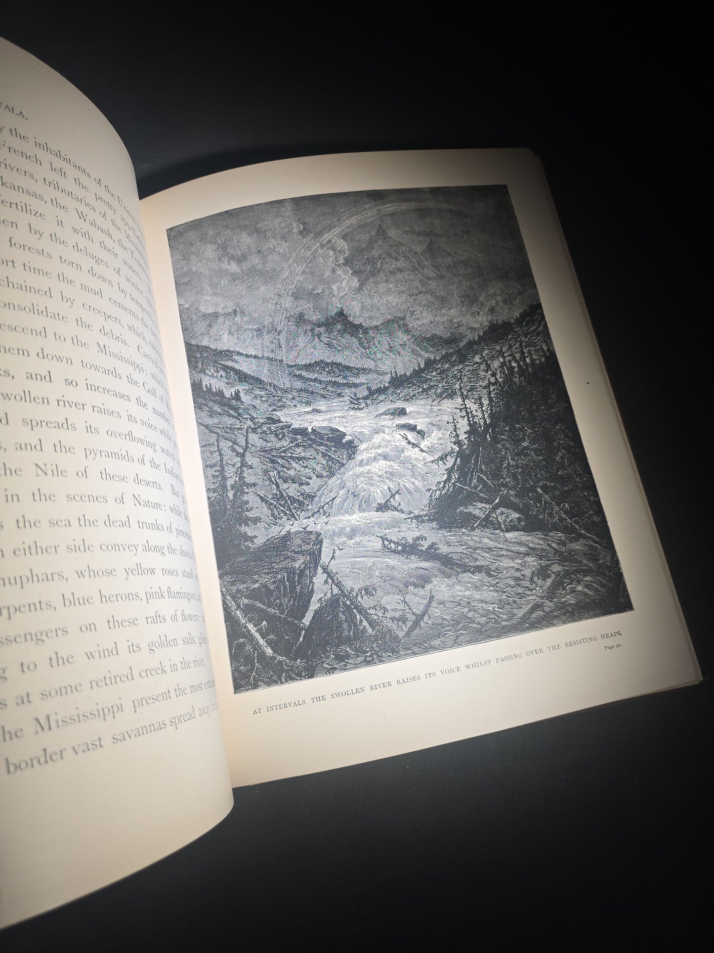"Atala" Antique Illustrated Book by Chateaubriand, Illustrated by Gustave Dore, Translated by James Spence Harry, Published by Cassell & Company Limited, New York, 1884
