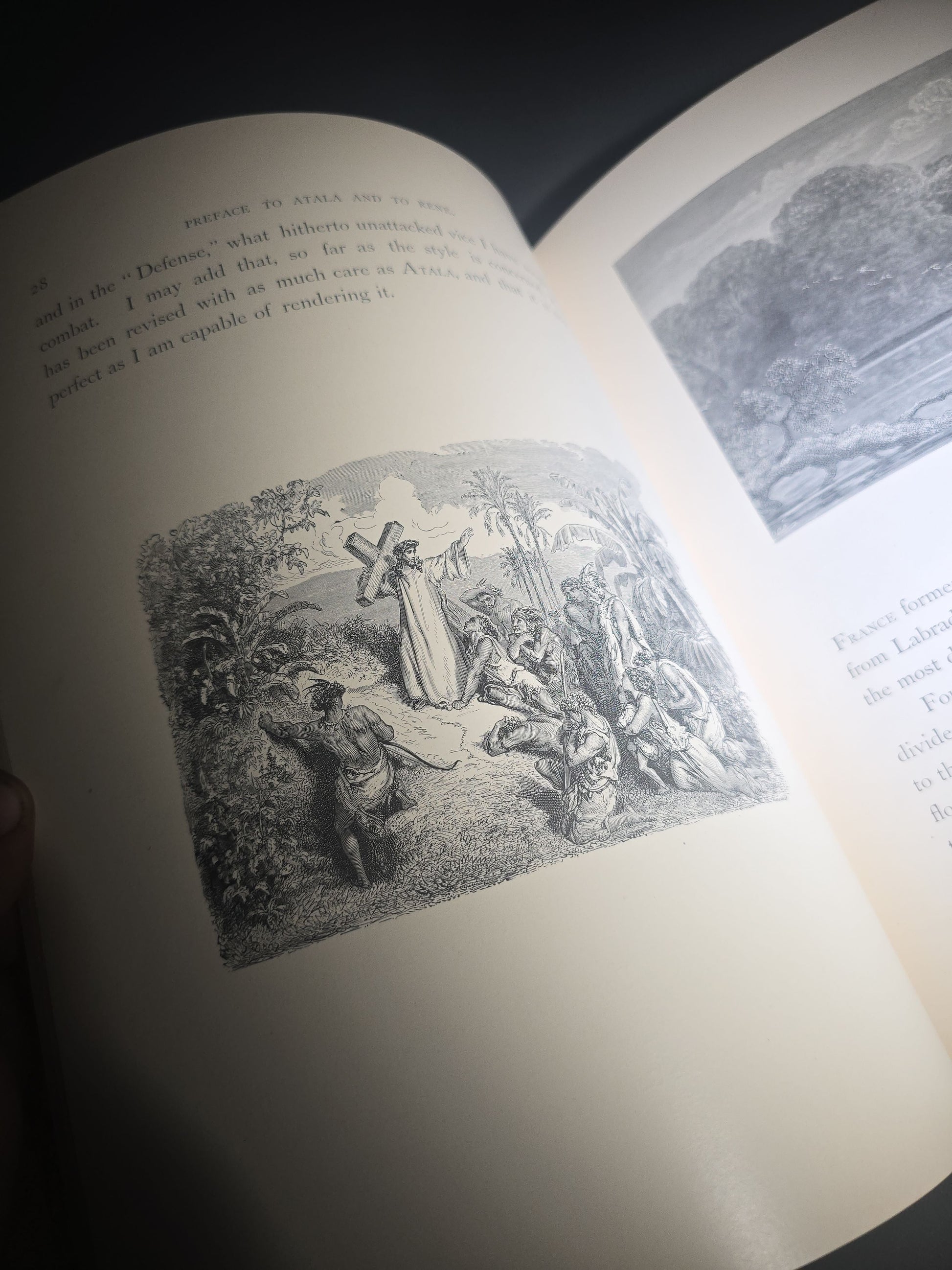 "Atala" Antique Illustrated Book by Chateaubriand, Illustrated by Gustave Dore, Translated by James Spence Harry, Published by Cassell & Company Limited, New York, 1884