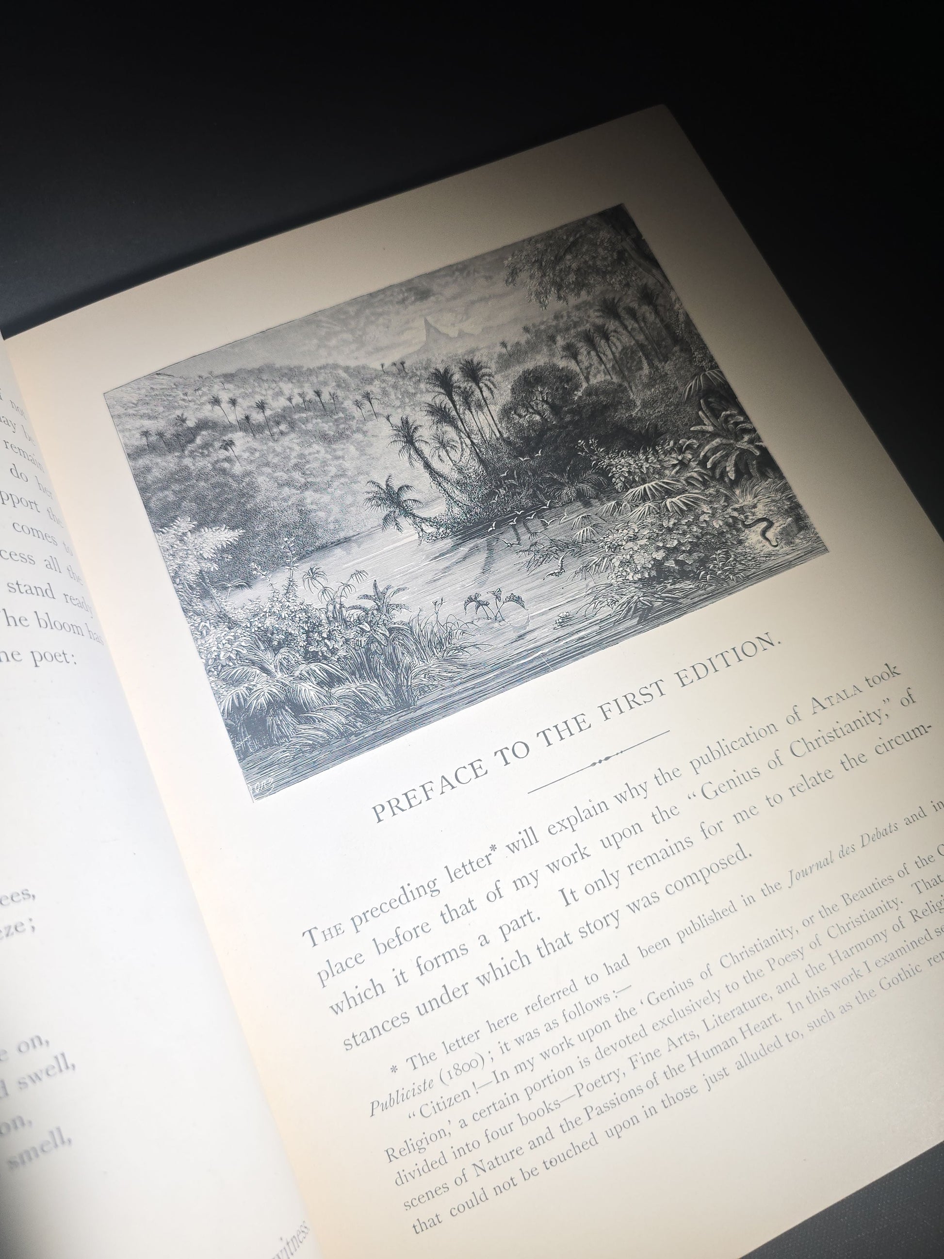 "Atala" Antique Illustrated Book by Chateaubriand, Illustrated by Gustave Dore, Translated by James Spence Harry, Published by Cassell & Company Limited, New York, 1884