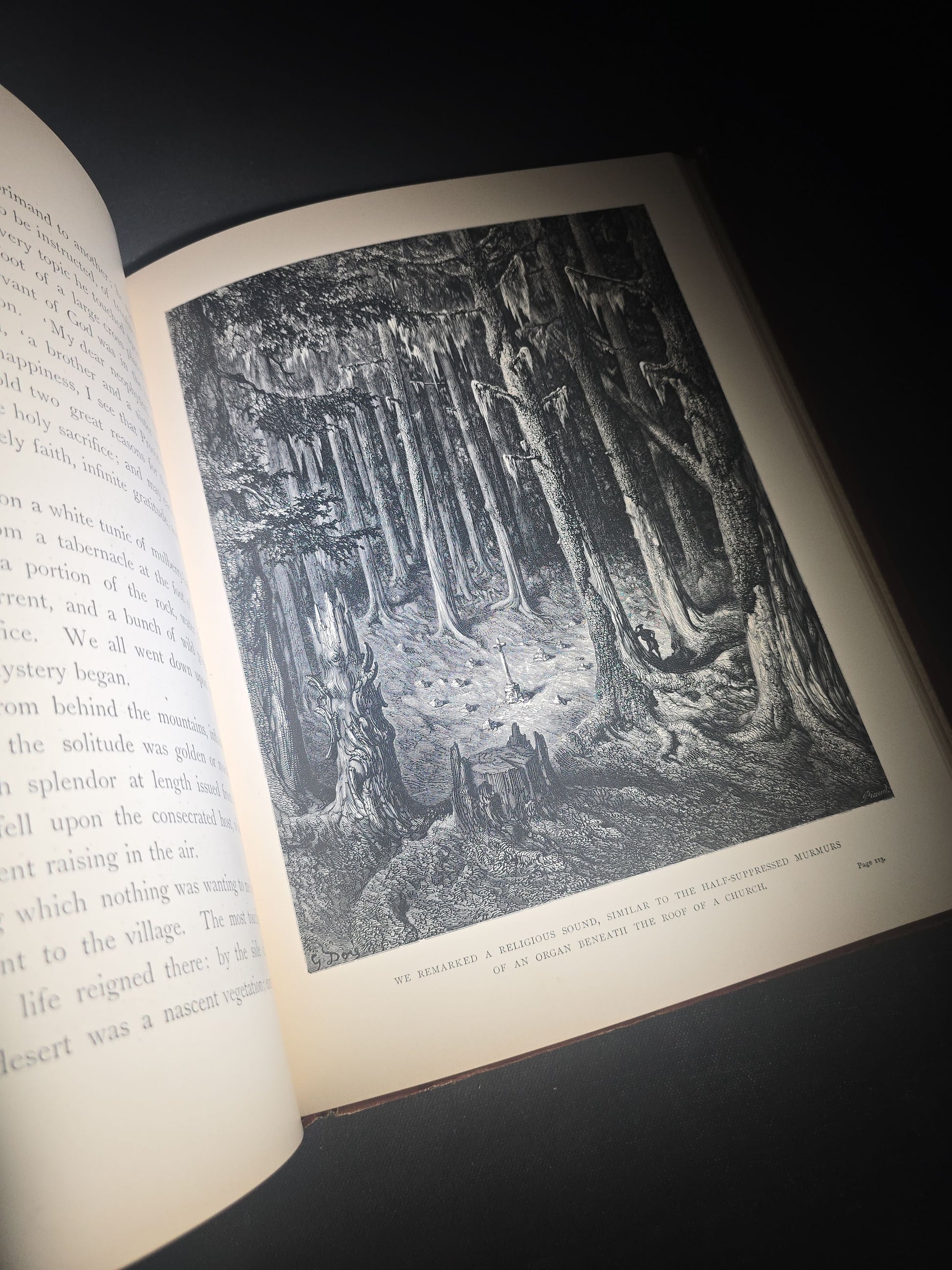 "Atala" Antique Illustrated Book by Chateaubriand, Illustrated by Gustave Dore, Translated by James Spence Harry, Published by Cassell & Company Limited, New York, 1884