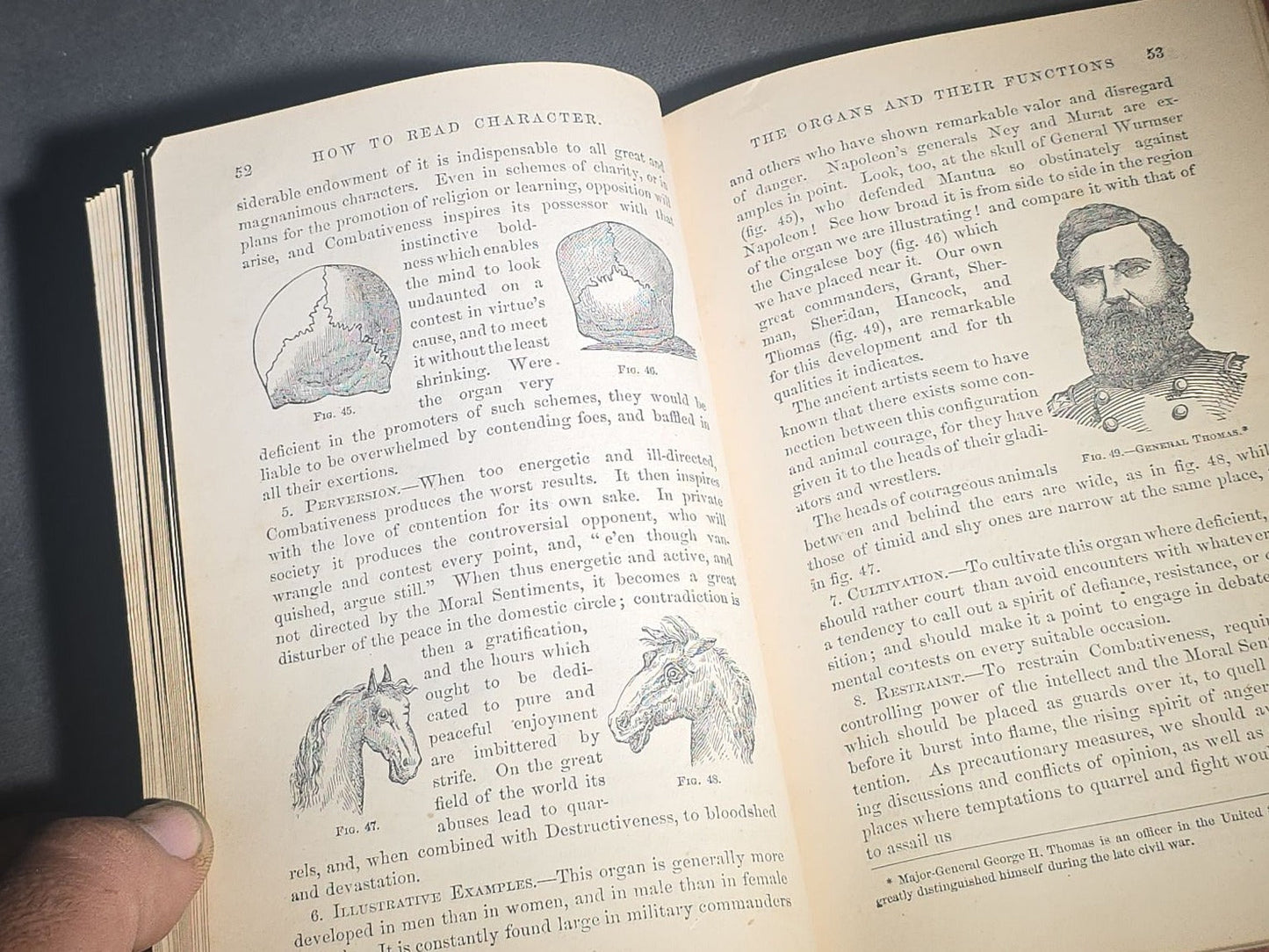 "How to Read Character" Antique Illustrated Phrenology and Physiognomy Handbook, Published by S. R. Wells & Company, New York, 1877