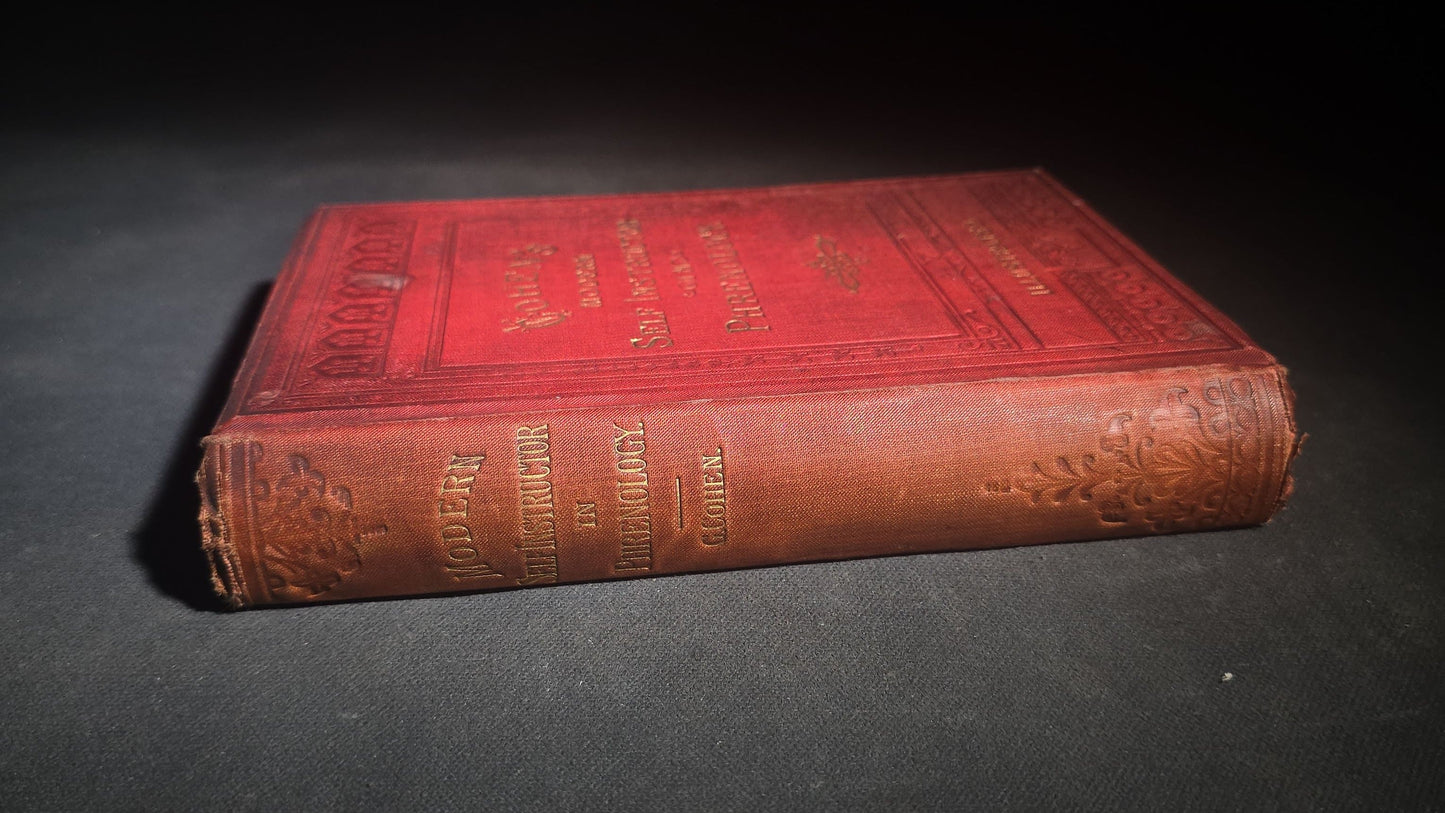 "The Modern Self-Instructor in Phrenology, Physiology, and Physiognomy" Antique Illustrated Phrenology Book by Gustavus Cohen, Illustrated by Fritz Braun, Published by Gustavus Cohen & Co., London