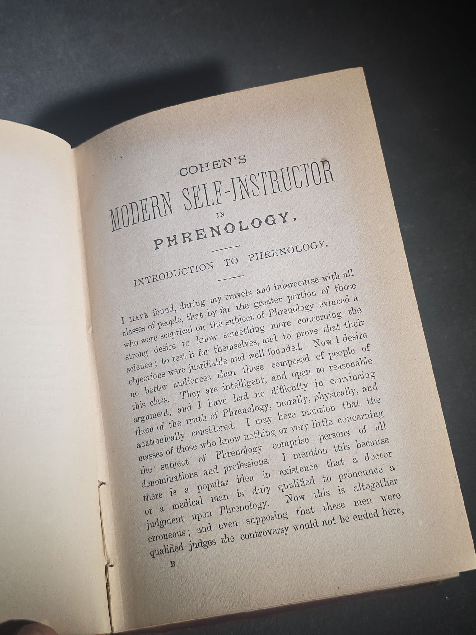 "The Modern Self-Instructor in Phrenology, Physiology, and Physiognomy" Antique Illustrated Phrenology Book by Gustavus Cohen, Illustrated by Fritz Braun, Published by Gustavus Cohen & Co., London