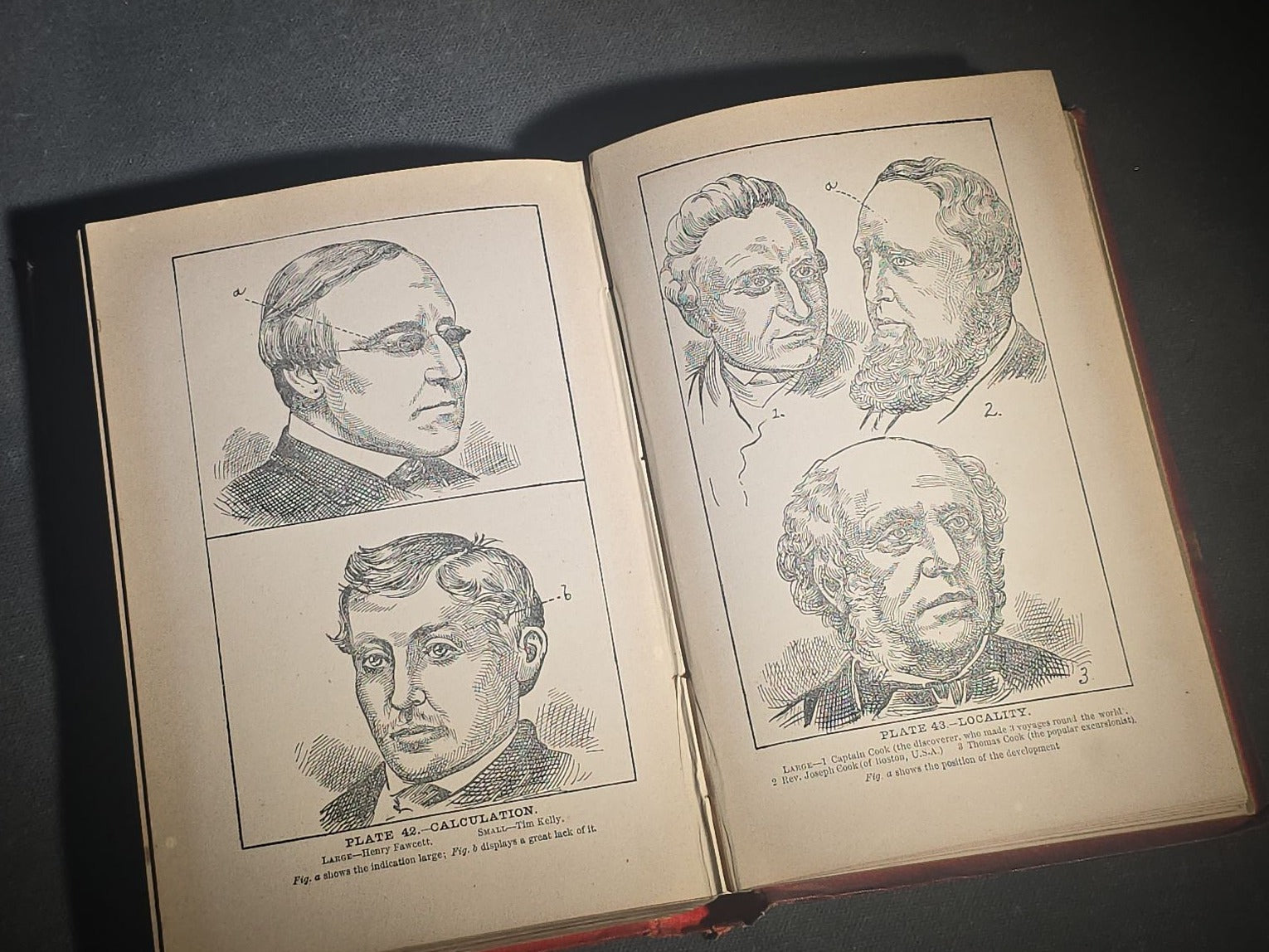 "The Modern Self-Instructor in Phrenology, Physiology, and Physiognomy" Antique Illustrated Phrenology Book by Gustavus Cohen, Illustrated by Fritz Braun, Published by Gustavus Cohen & Co., London